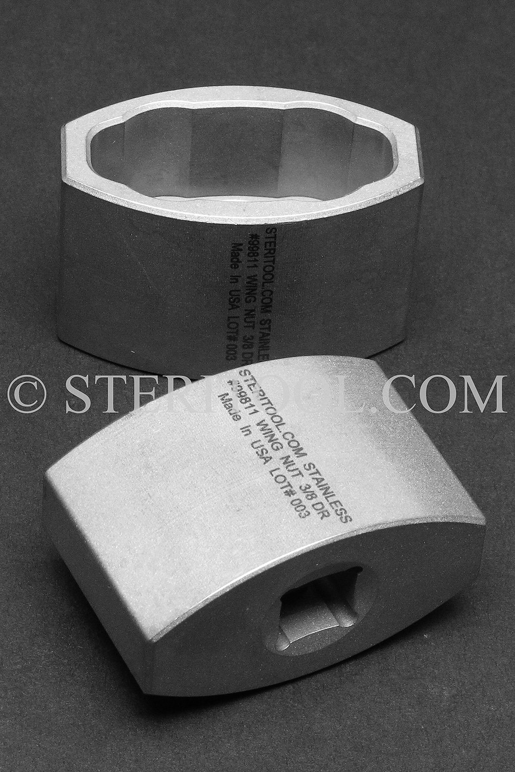STERITOOL INC - #99811 - 3/8 DR Stainless Steel Wing Nut Socket