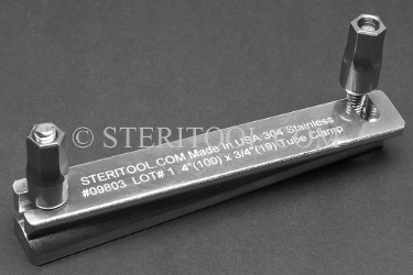 #09803 - 4"(100) X 3/4"(19) TUBE CLAMP. tube clamp, clamp, liquid handling, stainless steel
