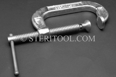 #09989 - 4"  Stainless Steel C Clamp. c clamp, clamp, stainless steel fabrication