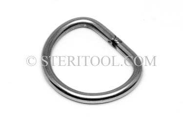 #10460 - 1-1/2" x 1/4" Stainless Steel "D" Ring for 1.5" Webbing. ratchet tie-down, strapping, rigging, stainless steel