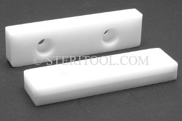 #10002 - 4" Delrin Jaws for 4" Bench Vise #10001 (pair). vise, clamp, work holding, stainless steel, fabrication