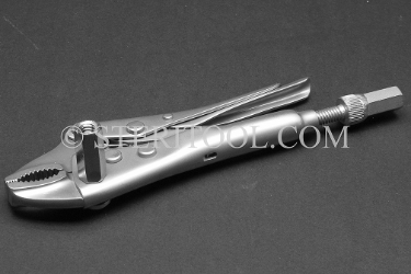 #10014S - 5"(125mm) Stainless Steel Curved Jaw Locking Pliers for Slap Hammer. locing, slap hammer, slaphammer, slap-hammer, stainless steel, pliers, clamp