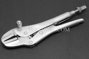 #10015S - 7"(175mm) Stainless Steel Straight Jaw Locking Pliers for Slap Hammer. locing, slap hammer, slaphammer, slap-hammer, stainless steel, pliers, clamp
