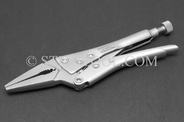 #10017 - 6"(150mm) Stainless Steel Long Nose Locking Pliers. locking pliers, long nose pliers, stainless steel