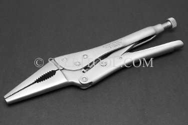 #10018 - 9"(225mm) Stainless Steel Long Nose Locking Pliers. locking pliers, long nose, stainless steel