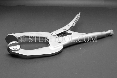 #10027 - 10.5"(260mm) x 1" Stainless Steel Deep Locking Clamp. locking pliers, deep clerance, c clamp, stainless steel, workholding, fabrication