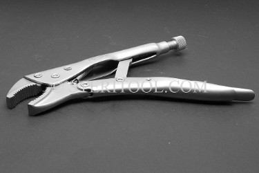 #10029 - 8"(200mm) Stainless Steel Curved Locking Pliers. Locking pliers, curved jaw, stainless steel