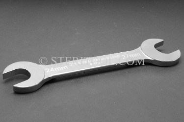 #10055_316 - NM Stainless Steel 24mm x 27mm Open End Wrench. 316L wrench, open end, stainless steel, spanner