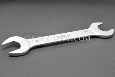 #10057 - Stainless Steel 30mm x 32mm Open End Wrench. wrench, open end, stainless steel, spanner