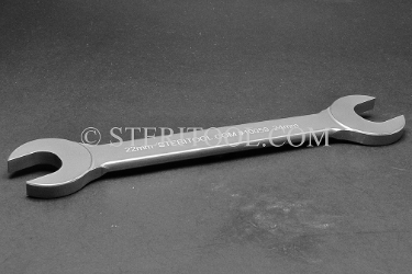 #10059 - Stainless Steel 22mm x 24mm Open End Wrench. wrench, open end, stainless steel, spanner