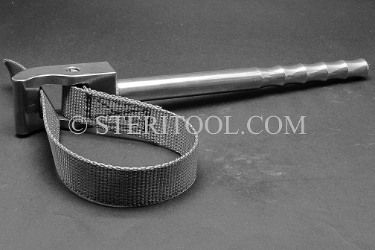 #10079 - 12"(300mm) STAINLESS STEEL STRAP WRENCH w 20"(500mm) POLY STRAP. strap, wrench, stainless steel
