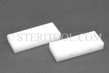 #10082 - 2"(50mm) FLAT NYLON JAWS FOR #10080. vise, clamp, work holding, stainless steel, fabrication