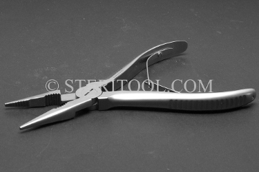 #10128 - 7"(175mm) Stainless Steel Ultimate Slim Nose Pliers, 1/8" wide. pliers, stainless steel, ultimate