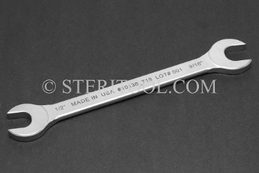 #10136_718 - NM 1/2" x 9/16" Stainless Steel Open End Wrench. Inconel 718SS non-magnetic, open end wrench, 316L, stainless steel