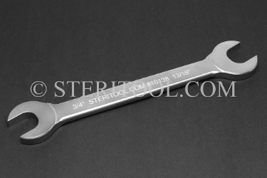 #10138 - Stainless Steel 3/4" x 13/16" Open End Wrench. wrench, open end, stainless steel, spanner