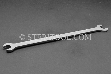 #10149_SLIM - Stainless Steel 7/16" x 1/2" Open End Wrench.  wrench, open end, stainless steel, spanner