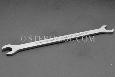 #10150_SLIM - Stainless Steel 9/16" x 5/8" Open End Wrench. wrench, open end, stainless steel, spanner