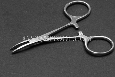 #10260 - 3.5"(87mm) Stainless Steel Hemostat, Curved. hemostat, forceps, stainless steel
