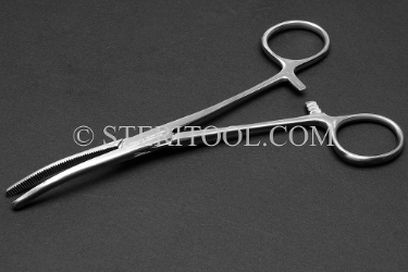 #10263 - 6.25"(156mm) Stainless Steel Hemostat, Curved. hemostat, forceps, stainless steel