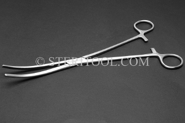 #10267 - 10"(250mm) Stainless Steel Hemostat, Curved. hemostat, forceps, stainless steel