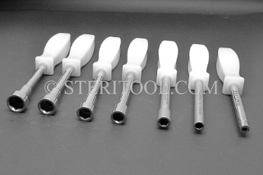 #10310 - SET: 7pc Stainless Steel Inch Nut Driver with Nylon Handle: 3/16" ~ 9/16". nut driver, stainless steel, 