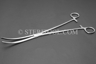 #10370 - 12"(300mm) Stainless Steel Hemostat Curved. hemostat, forceps, stainless steel