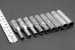 #10479 - SET: 9 pc 1/4DR Stainless Steel Deep Well Inch Sockets: 1/8" ~ 3/8". - 10479