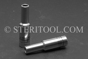 #10483 - 5.5mm x 1/4dr Stainless Steel Deep Socket. 1/4dr, 1/4 dr, 1/4-dr, deep, socket, stainless steel