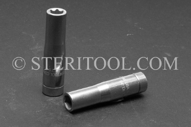 #10485 - 7mm x 1/4dr Stainless Steel Deep Socket. 1/4dr, 1/4 dr, 1/4-dr, deep, socket, stainless steel