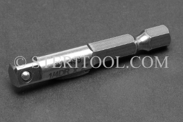 #10499 - 1/4 DR Stainless Steel Power Bit Adaptor. 1/4 dr, 1/4dr, 1/4-dr, power bit, stainless steel
