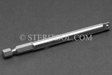 #10499SP4 - 1/4 DR x 4" Stainless Steel Power Bit Adaptor. 1/4 dr, 1/4dr, 1/4-dr, power bit, stainless steel