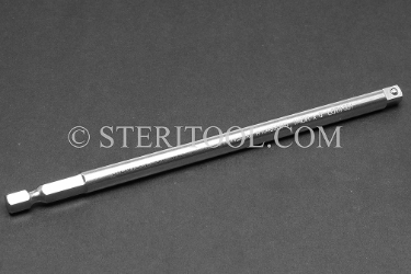 #10499SP6 - 1/4 DR x 6" Stainless Steel Power Bit Adaptor. 1/4 dr, 1/4dr, 1/4-dr, power bit, stainless steel