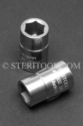#10502_316 - NM 3/8" x 3/8dr Standard Stainless Steel Socket. 316L 3/8dr, 3/8-dr, 3/8 dr, socket, stainless steel