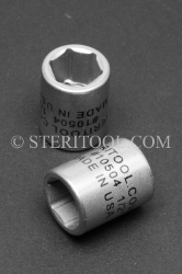 #10504_316 - NM 1/2" X 3/8dr Standard Stainless Steel Socket. 316L 3/8dr, 3/8-dr, 3/8 dr, socket, stainless steel