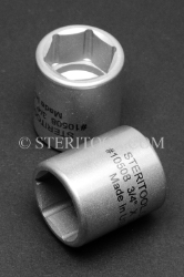 #10508_316 - NM 3/4" X 3/8dr Standard Stainless Steel Socket. 316L 3/8dr, 3/8-dr, 3/8 dr, socket, stainless steel