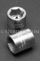 #10528_316 - NM 15mm x 3/8 DR Standard Stainless Steel Socket. 316L 3/8dr, 3/8-dr, 3/8 dr, socket, stainless steel