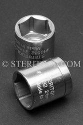 #10532 - 21mm x 3/8 DR Standard Stainless Steel Socket. 3/8dr, 3/8-dr, 3/8 dr, socket, stainless steel