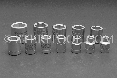 #10534 - SET: 12 pc Stainless Steel 3/8DR Standard Depth Metric Socket Set: 6mm ~ 19mm. 3/8dr, 3/8-dr, 3/8 dr, socket, stainless steel