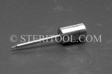 #10538 - 0.050" Hex x 1/4 DR Stainless Steel Bit, 2-1/4" OAL. 1/4 dr, 1/4dr, 1/4-dr, hex, bit, stainless steel