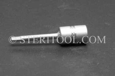 #10543 - 1/8" Hex x 1/4 DR Stainless Steel Bit, 2-1/4" OAL. 1/4 dr, 1/4dr, 1/4-dr, hex, bit, stainless steel