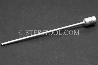 #10543SP6 - 1/8" Hex x 1/4 DR Stainless Steel Bit, 6" OAL.  1/4 dr, 1/4dr, 1/4-dr, hex, bit, stainless steel