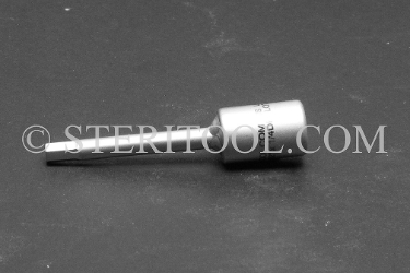 #10545 - 5/32" Hex x 1/4 DR Stainless Steel Bit, 2-1/4" OAL. 1/4 dr, 1/4dr, 1/4-dr, hex, bit, stainless steel