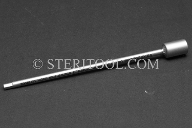#10545SP6_Ti - 5/32" Hex x 1/4 DR Stainless Steel Bit, 6" OAL. 1/4 dr, 1/4dr, 1/4-dr, hex, bit, stainless steel