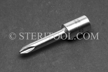 #10555 - PH #3 X 1/4 DR Stainless Steel Bit, 2-1/4" OAL. 1/4 dr, 1/4dr, 1/4-dr, bit, phillips, stainless steel