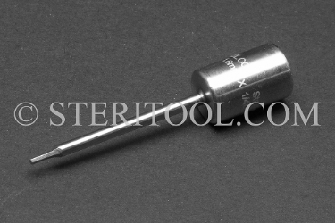 #10558 - 1.6mm Hex X 1/4 DR Stainless Steel Bit, 2-1/4"(57mm) OAL. 1/4 dr, 1/4dr, 1/4-dr, hex, bit, stainless steel