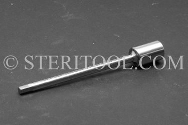 #10564SP3 - 4.0mm Hex X 1/4 DR Stainless Steel Bit, 3" OAL. 1/4 dr, 1/4dr, 1/4-dr, hex, bit, stainless steel