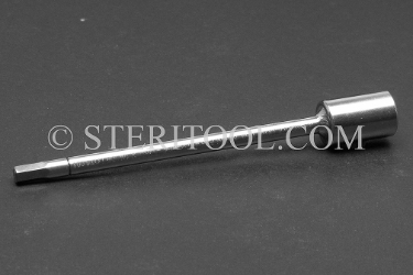 #10564SP4 - 4.0mm Hex X 1/4 DR Stainless Steel Bit, 4" OAL. 1/4 dr, 1/4dr, 1/4-dr, hex, bit, stainless steel