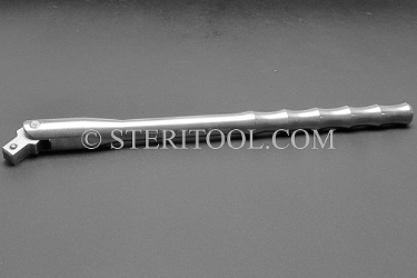 #10584 - 10" x 3/8DR Stainless Steel Swivel Head Power/Breaker Bar. 3/8 dr, 3/8dr, 3/8-dr, breaker bar, stainless steel