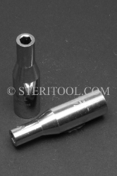 #10600 - 1/4" x 3/8 DR Stainless Steel Deep Socket. 3/8 dr, 3/8dr, 3/8-dr, deep, stainless steel, socket
