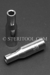 #10601 - 5/16" x 3/8 DR Stainless Steel Deep Socket. 3/8 dr, 3/8dr, 3/8-dr, deep, stainless steel, socket